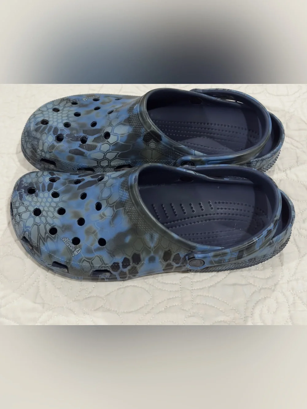 CROCS Men's Classic KRYPTEK Neptune Blue and Gray Size 13